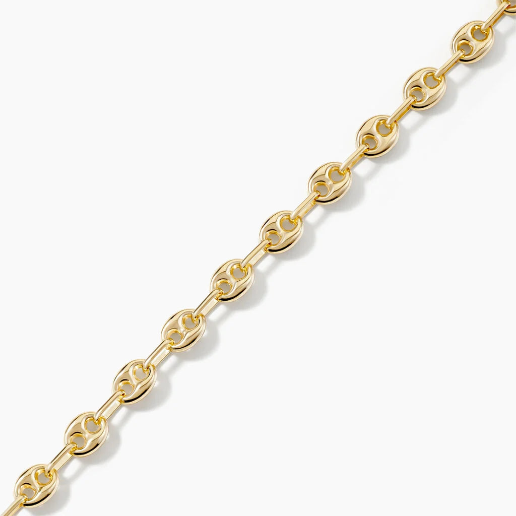 Bracelet Maille Dami Maille Grain De Cafe Or Jaune