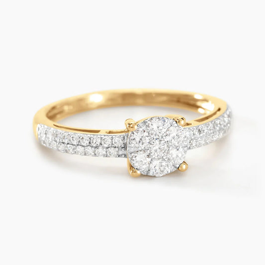 Bague Solitaire Julia Or Jaune Diamant Synthetique